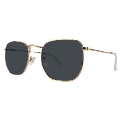 M10904 gold geometric metal sunglasses