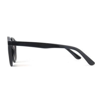 P10598 black round pc/tr90 sunglasses