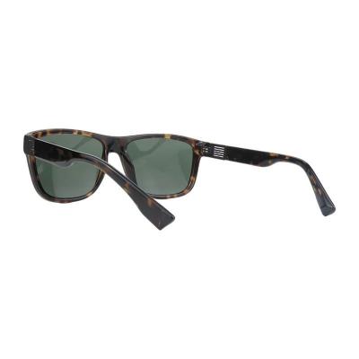 H10451 tortoiseshell (brown / amber / black mottled) wayfarer mixed-material sunglasses