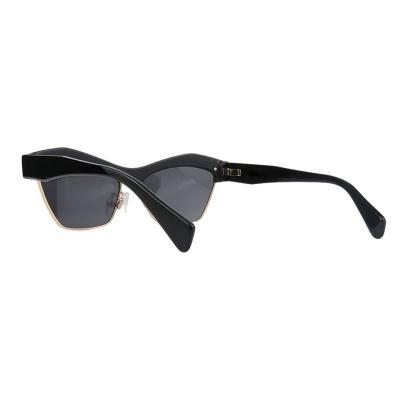 A11049 black cat eye acetate sunglasses