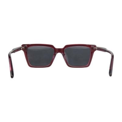 A11055 burgundy square acetate sunglasses