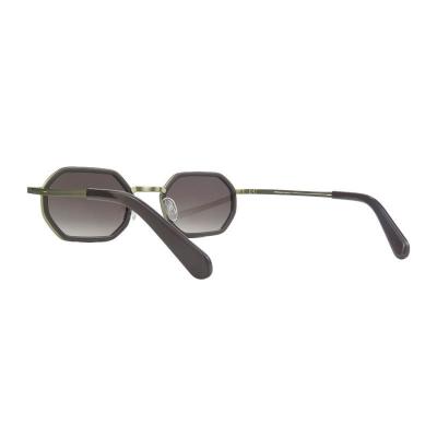H10454 black / gold two-tone geometric mixed-material sunglasses