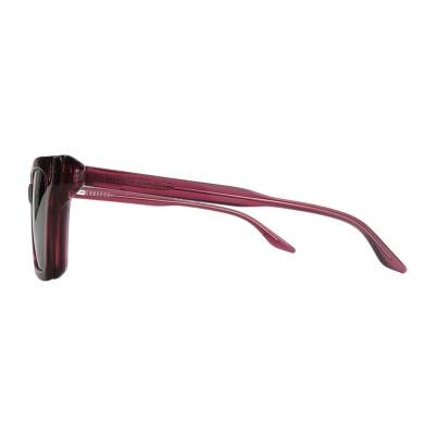 A11055 burgundy square acetate sunglasses