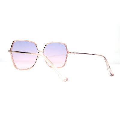 M10940 rose gold geometric metal sunglasses