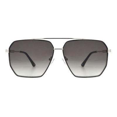 M10937 black with silver accents aviator metal sunglasses