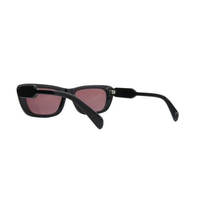 A11074 black geometric acetate sunglasses