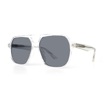 P10688 clear/transparent aviator pc/tr90 sunglasses