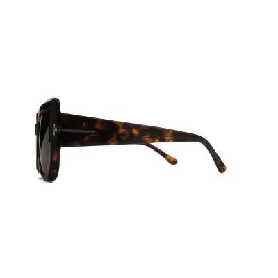 A11069 tortoise square acetate sunglasses