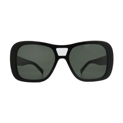 A11075 black square acetate sunglasses
