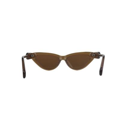 A11077 crystal brown cat eye acetate sunglasses