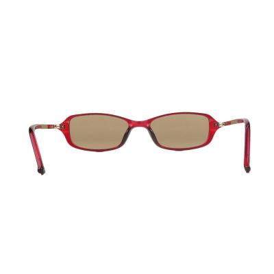 H10465 red oval mixed-material sunglasses