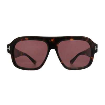 A11072 tortoise square acetate sunglasses