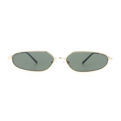 M10949 gold oval metal sunglasses