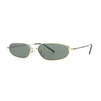 M10949 gold oval metal sunglasses