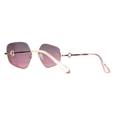 M10944 gold geometric metal sunglasses