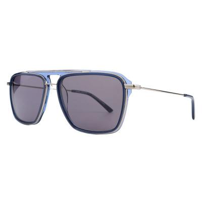 M10954 blue with silver metal accents aviator metal sunglasses