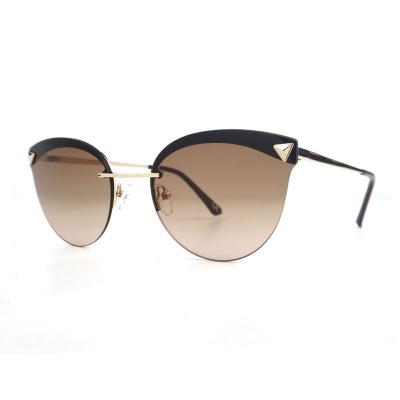 M10945 black cat eye metal sunglasses