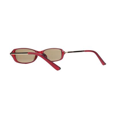 H10465 red oval mixed-material sunglasses