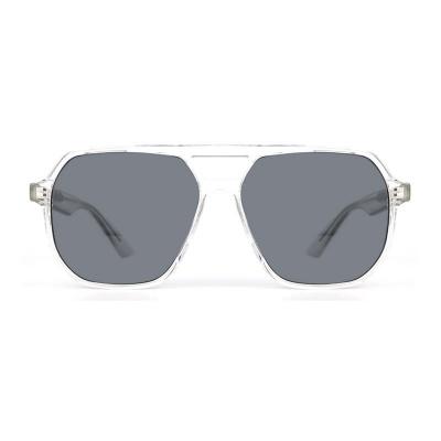 P10688 clear/transparent aviator pc/tr90 sunglasses