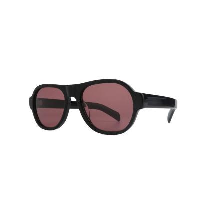 A11076 black aviator acetate sunglasses