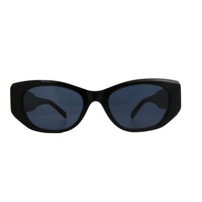 A11066 black geometric acetate sunglasses
