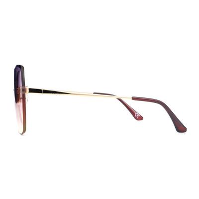 M10943 rose gold geometric metal sunglasses