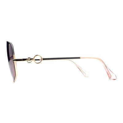 M10944 gold geometric metal sunglasses