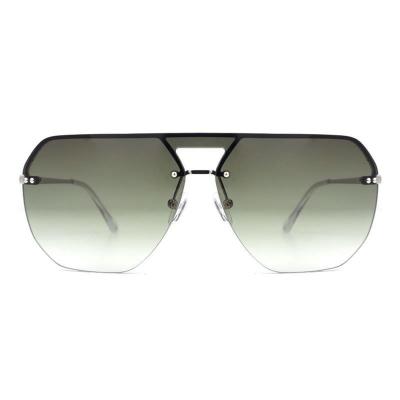 M10938 black shield metal sunglasses