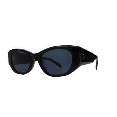 A11066 black geometric acetate sunglasses