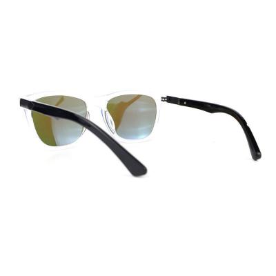 P10689 clear/transparent wayfarer pc/tr90 sunglasses