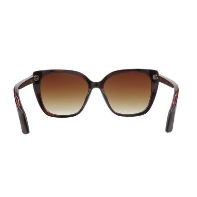 H10463 tortoiseshell (dark brown / amber marbled) butterfly mixed-material sunglasses