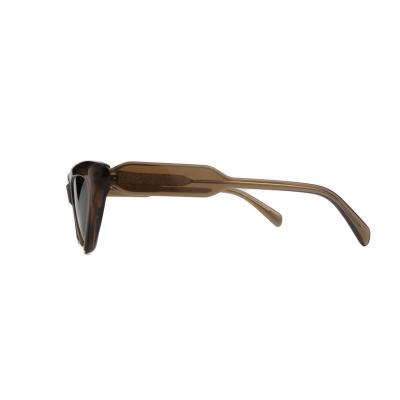 A11077 crystal brown cat eye acetate sunglasses