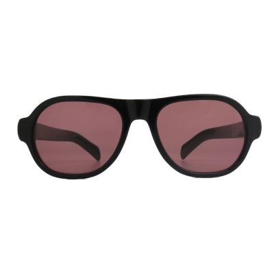 A11076 black aviator acetate sunglasses