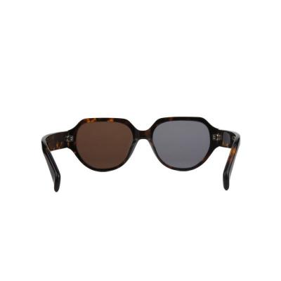 A11068 tortoise geometric acetate sunglasses