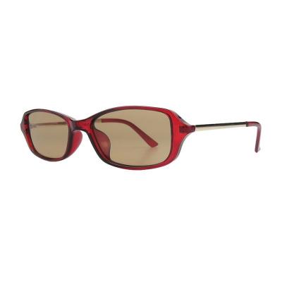 H10465 red oval mixed-material sunglasses