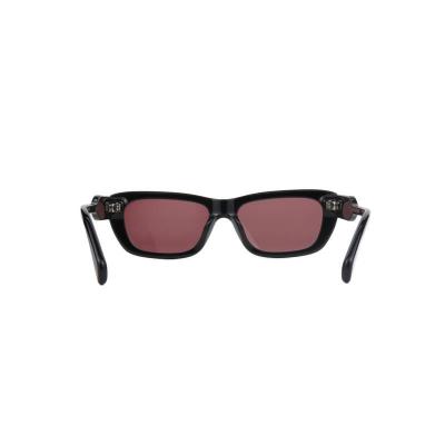 A11074 black geometric acetate sunglasses