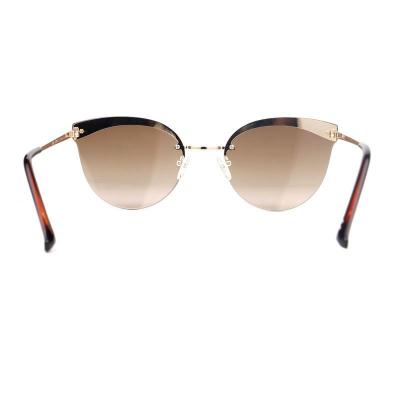 M10945 black cat eye metal sunglasses
