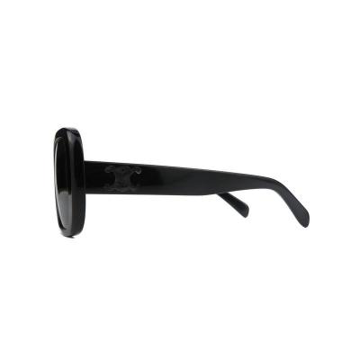 A11075 black square acetate sunglasses