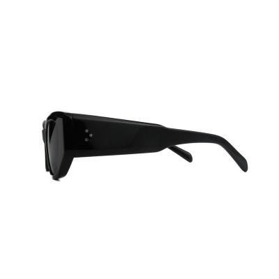 A11066 black geometric acetate sunglasses