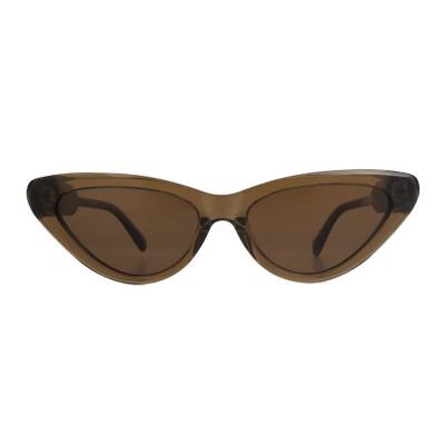 A11077 crystal brown cat eye acetate sunglasses