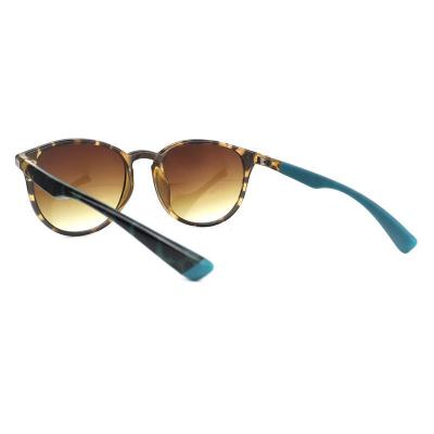 P10685 tortoiseshell (amber/brown/black marbled) round pc/tr90 sunglasses