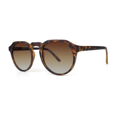 P10693 tortoiseshell round pc/tr90 sunglasses