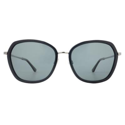 M10959 black geometric metal sunglasses