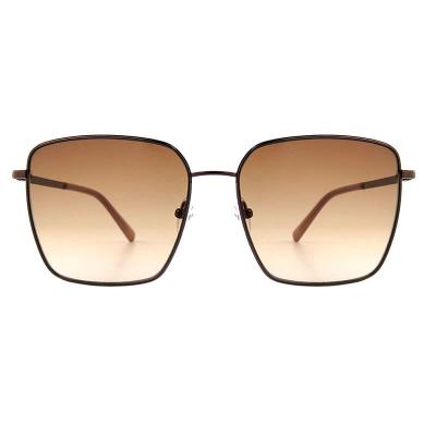 M10964 brown square metal sunglasses