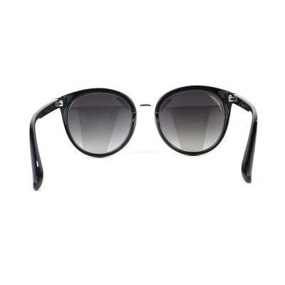 P10695 black round pc/tr90 sunglasses