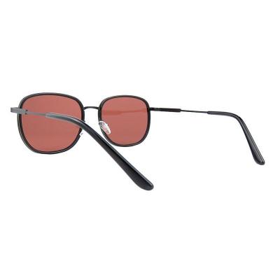 M10968 black round metal sunglasses