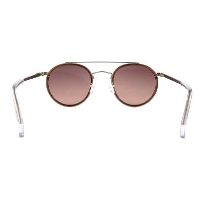 M10967 bronze round metal sunglasses