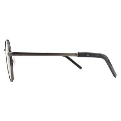 M10962 black geometric metal sunglasses