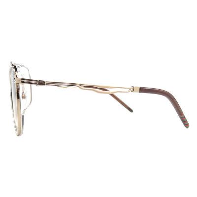 M10971 gold round metal sunglasses