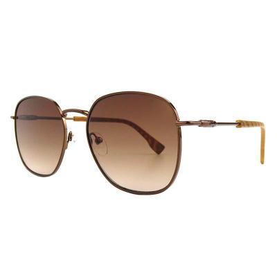 M10966 brown round metal sunglasses